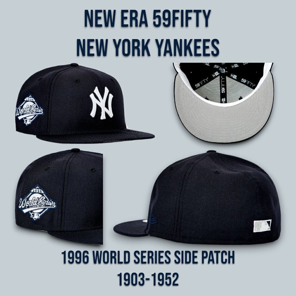 New Era New York Yankees 59FIFTY Fitted Hat 1996 World Series Side Patch 7 1/2